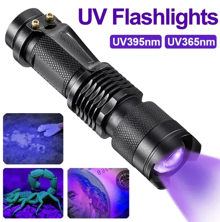 UV-LED-Taschenlampe – Ultraviolette Leuchte zur Fleckenerkennung und Haustierurin-Detektion