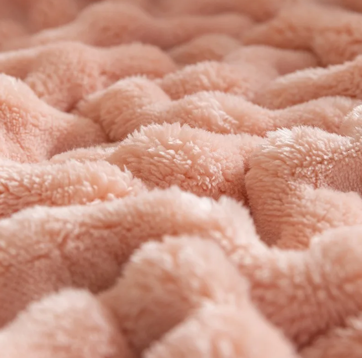 Luxuriöse Fleece-Decke Mit Blasenstruktur
