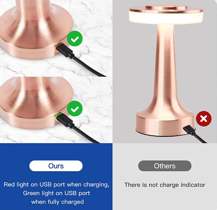 Zeitlose Kabellose LED-Tischleuchte