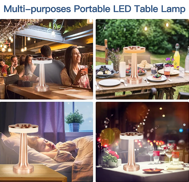Zeitlose Kabellose LED-Tischleuchte
