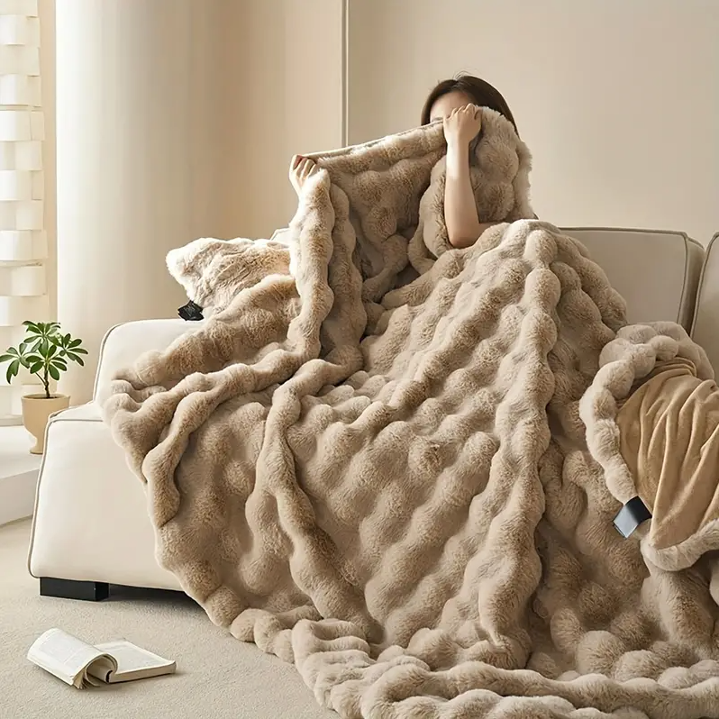 Bubble Plush Weiche Decke