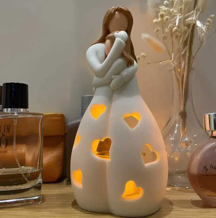 Symbolischer Mutter-und-Kind-Kerzenständer