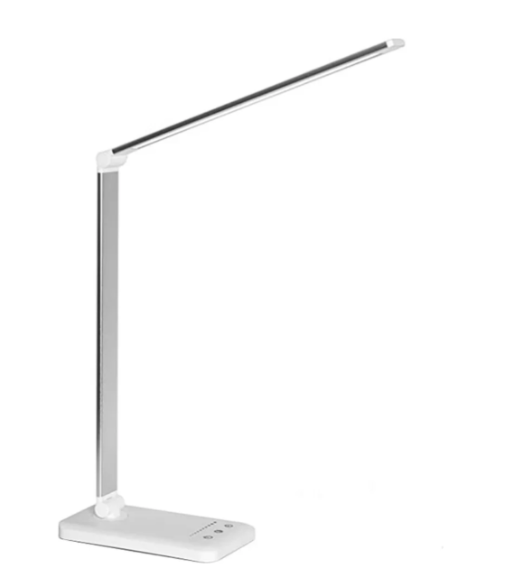 Moderne verstellbare LED-Schreibtischlampe mit drahtloser Ladung