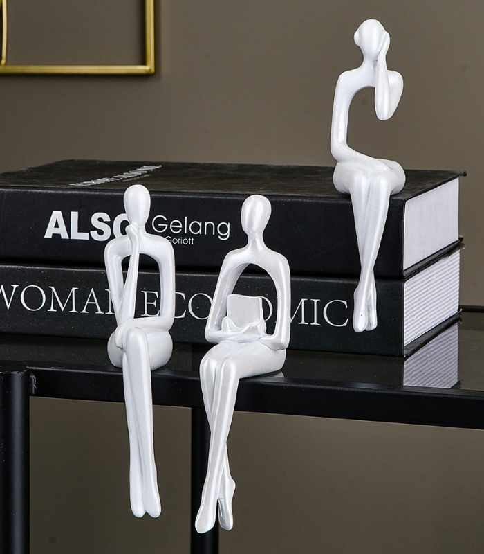 Garduru 3-teiliges Bücherregal-Dekor aus Resin - 17 cm