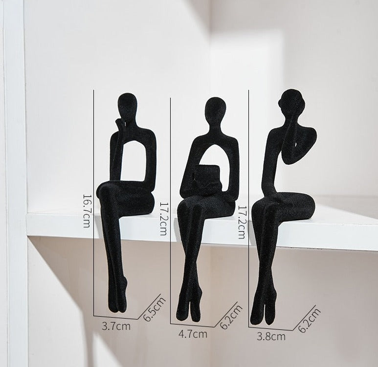 Garduru 3-teiliges Bücherregal-Dekor aus Resin - 17 cm