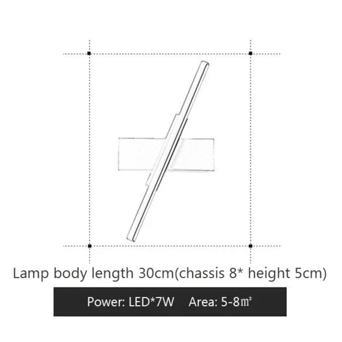 Drehbare LED-Wandleuchte - Moderne Lampe für Schlafzimmer & Wohnzimmer