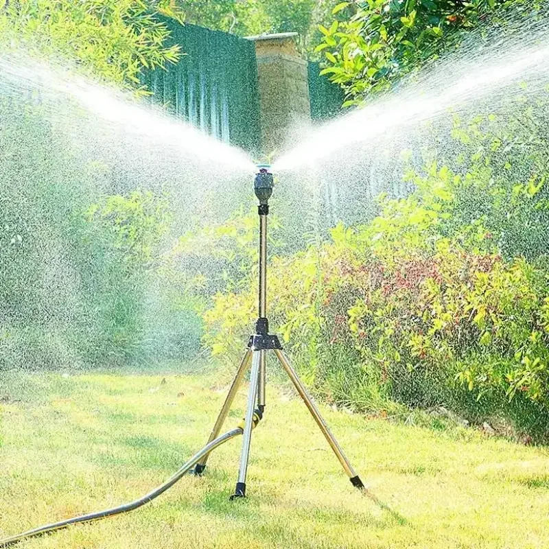 360° Garten Rotationssprinkler – Edelstahl Stativ Set