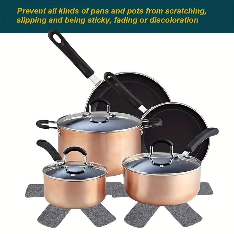 3 Stück - Töpfe Pfannen Filzschutz Set