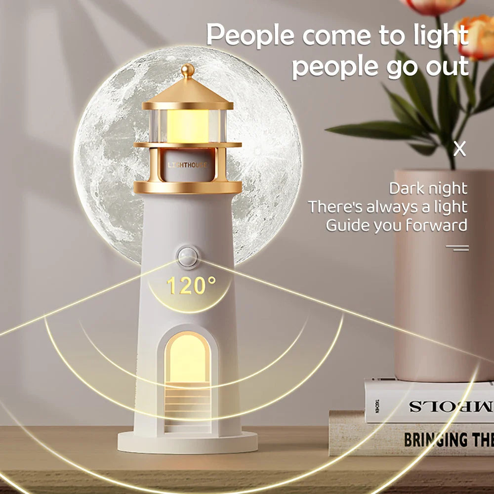 Lighthouse Projektionsnachtslicht – Bluetooth Musik & Mondlicht Ambient Lampe
