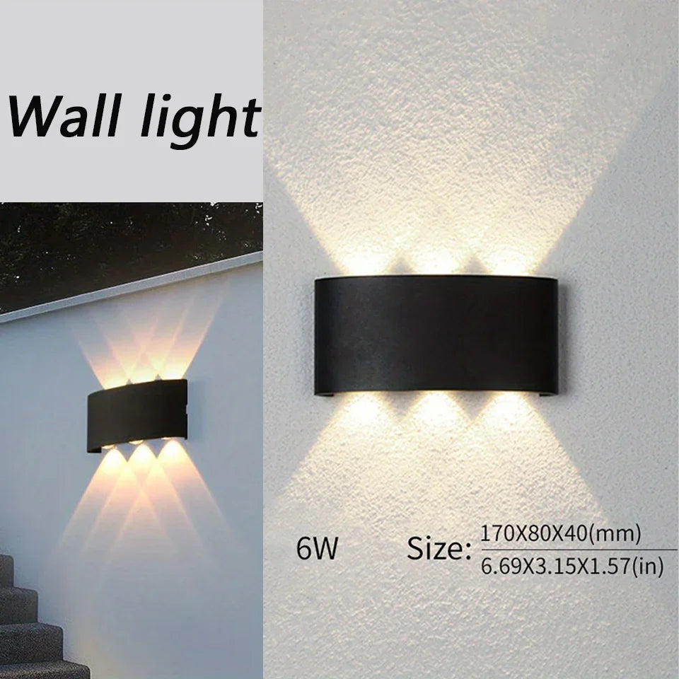 Rayvia Wasserdichte LED Wandleuchte für Innen- und Außenbereiche