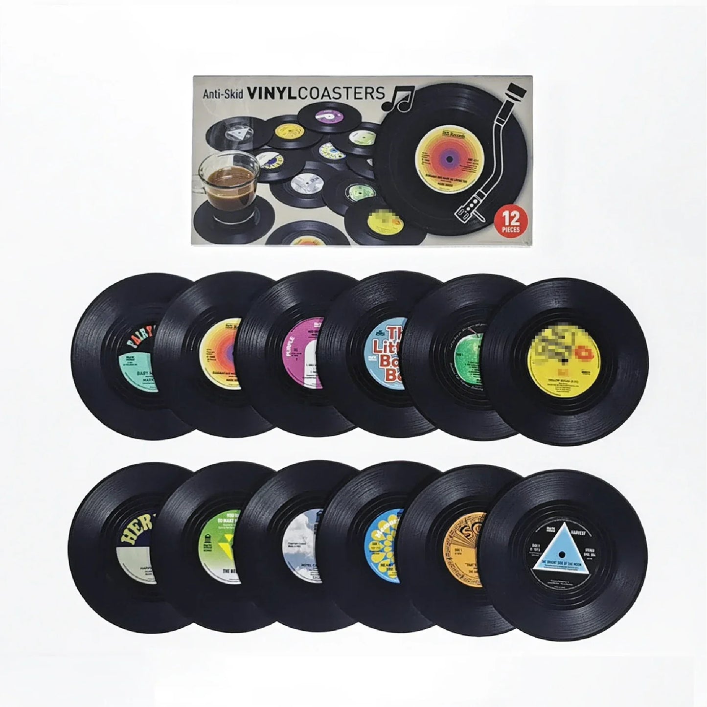Retro Vinyl Untersetzer Set – Schützen Sie Ihre Möbel mit musikalischem Stil