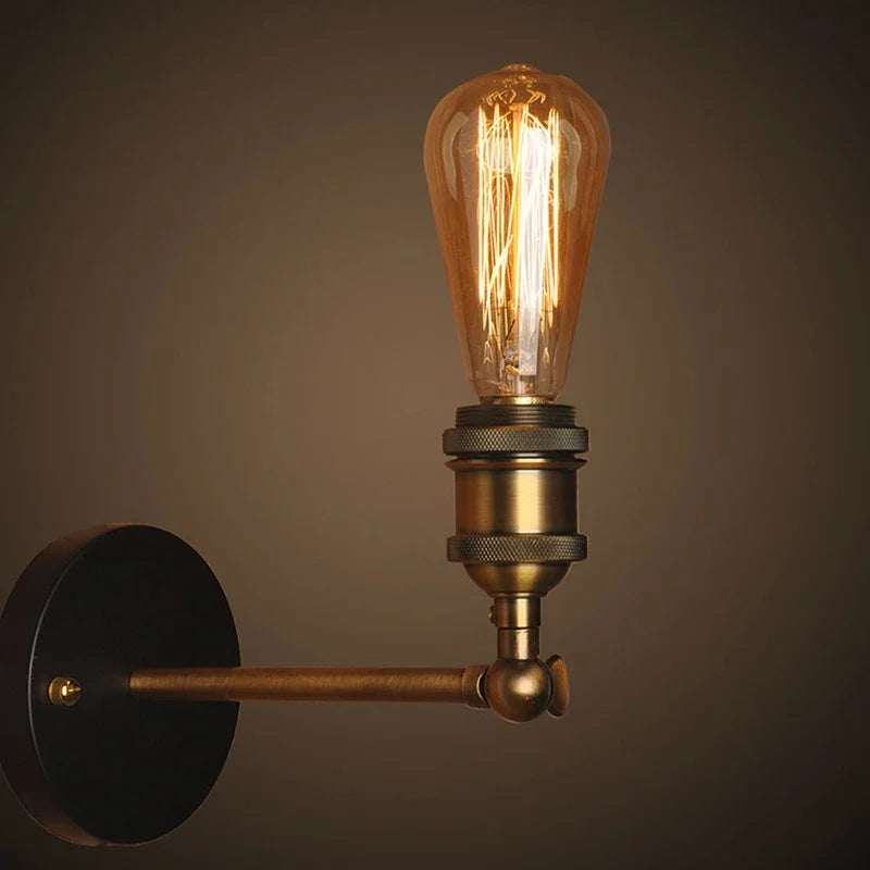 Industrielle verstellbare Wandlampe - Amerikanischer Retro-Stil