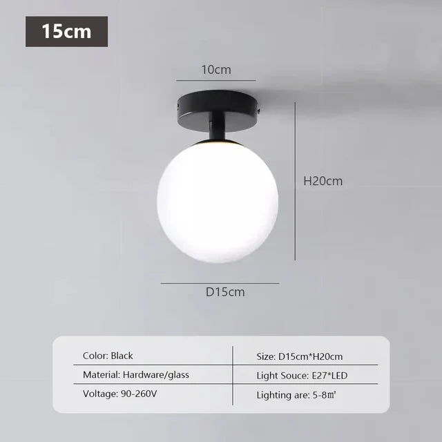 RoyaleGlow Moderne Nordische Wandleuchte - Minimalistische LED-Globuslampe für Zuhause