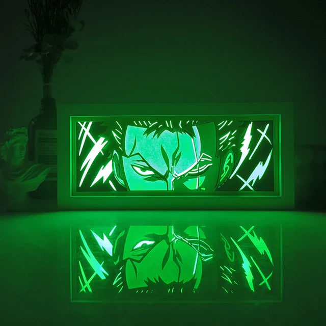 Anime 3D LED Lichtbox – Dragon Ball-inspirierte Papierschnitt-Nachtlampe mit Fernbedienung