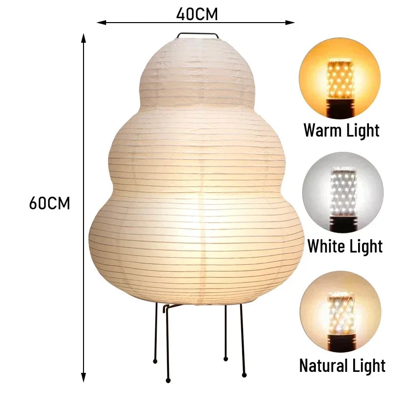 Royaleva Japanische Xuan-Papier-Tischlampe mit dimmbarem LED-Licht