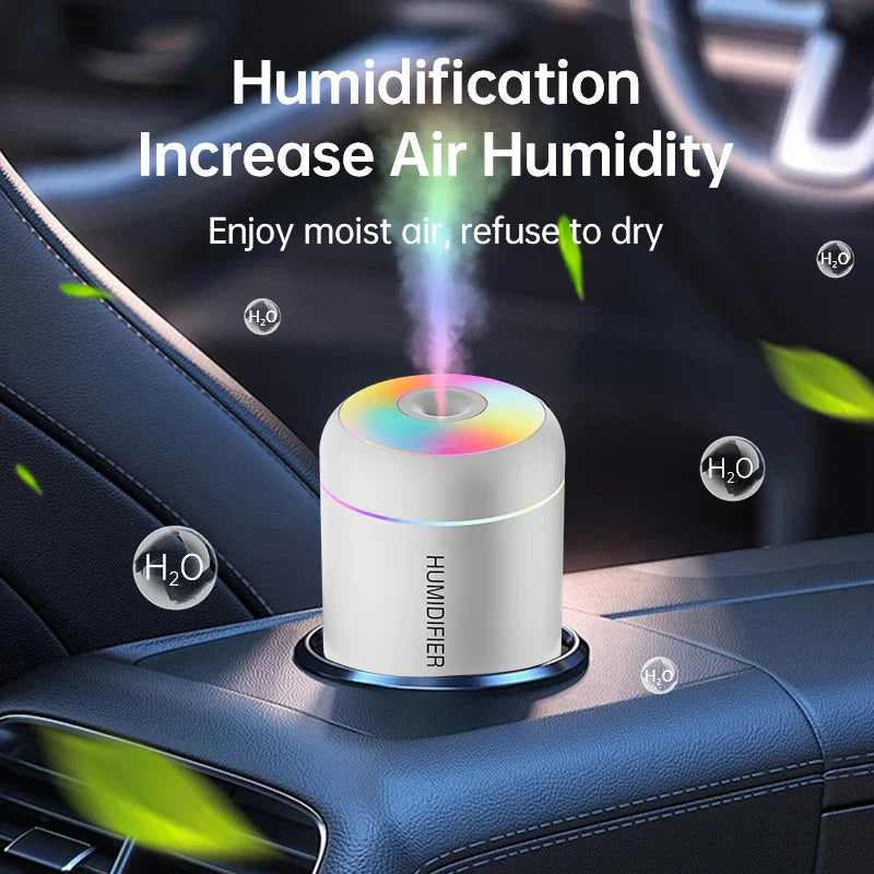 180ML Mini USB Aroma Diffuser - Elektrischer Luftbefeuchter für Zuhause, Auto & Schlafzimmer, ätherisches Öl Reinigung mit Nebellichtern