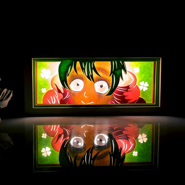 Anime 3D LED Lichtbox – Dragon Ball-inspirierte Papierschnitt-Nachtlampe mit Fernbedienung