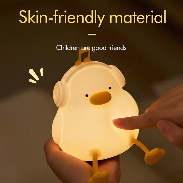 USB Wiederaufladbare LED Ente Nachtlicht – Niedliche Silikonlampe für Kinder & Kinderzimmerdekoration