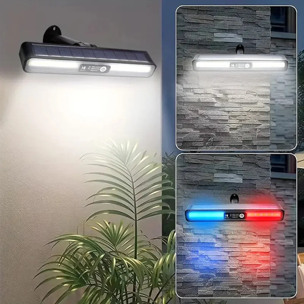 Royelux Solar Warnwandleuchte - Wandmontierte dekorative Außen-LED-Lampe