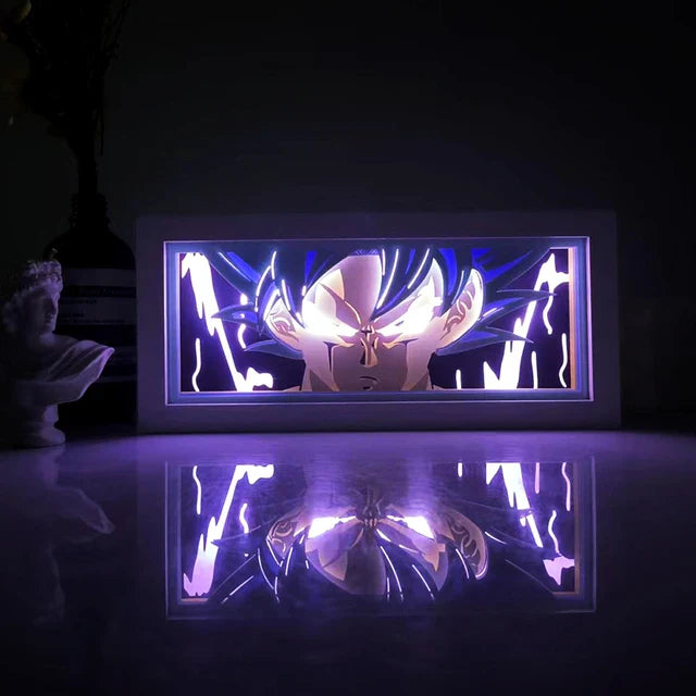 Anime 3D LED Lichtbox – Dragon Ball-inspirierte Papierschnitt-Nachtlampe mit Fernbedienung
