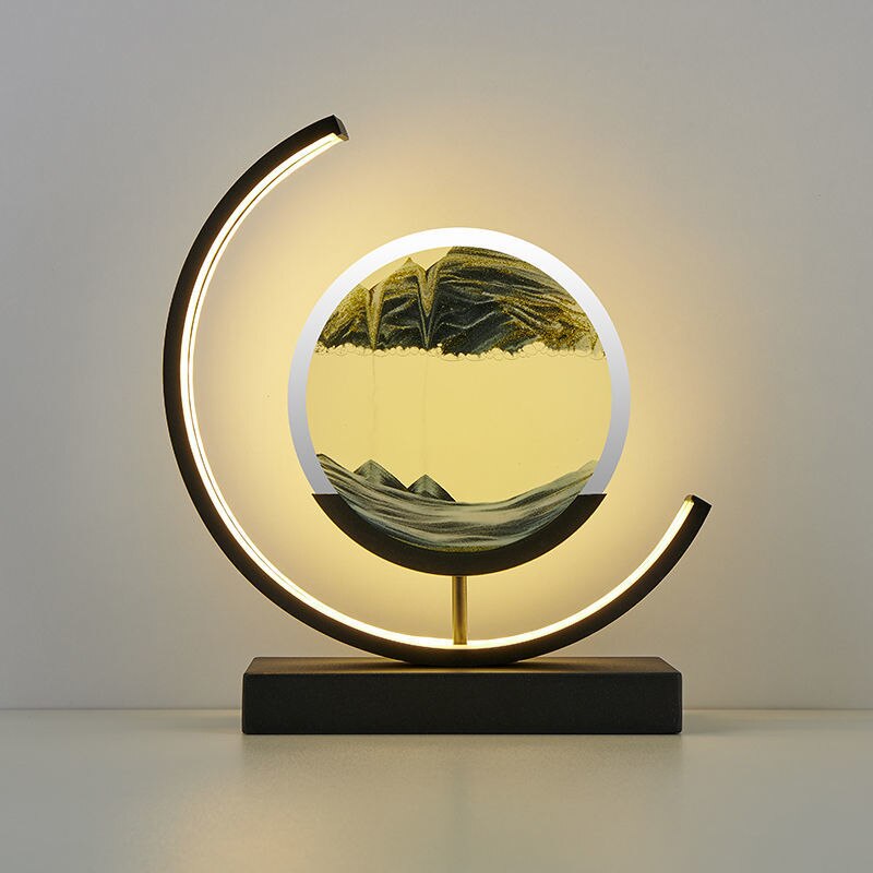 Lampe Art Sand Dynamisch 3D – Tisch LED Entspannend mit Effekt Naturlandschaft