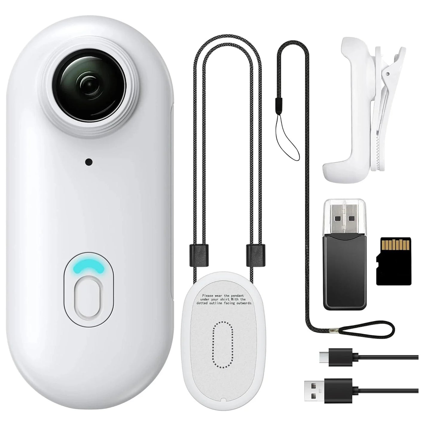 1080P Kleine WiFi Mini Pocket Action Kamera - Tragbarer Sport Video Recorder für Kinder, Freisprech, am Körper getragen