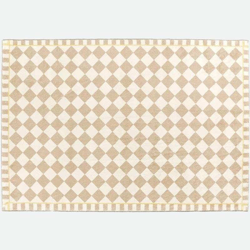 Teppich aus Kaschmir mit Schachbrettmuster