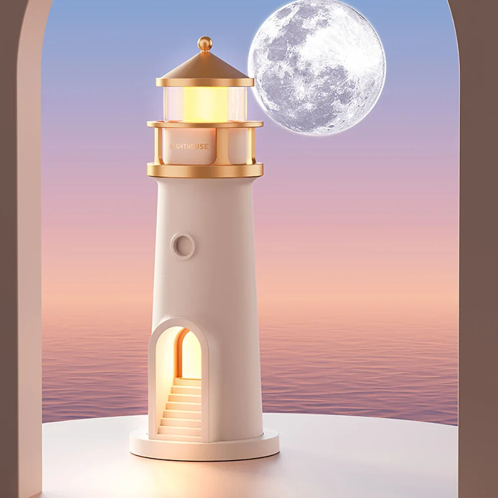 Lighthouse Projektionsnachtslicht – Bluetooth Musik & Mondlicht Ambient Lampe