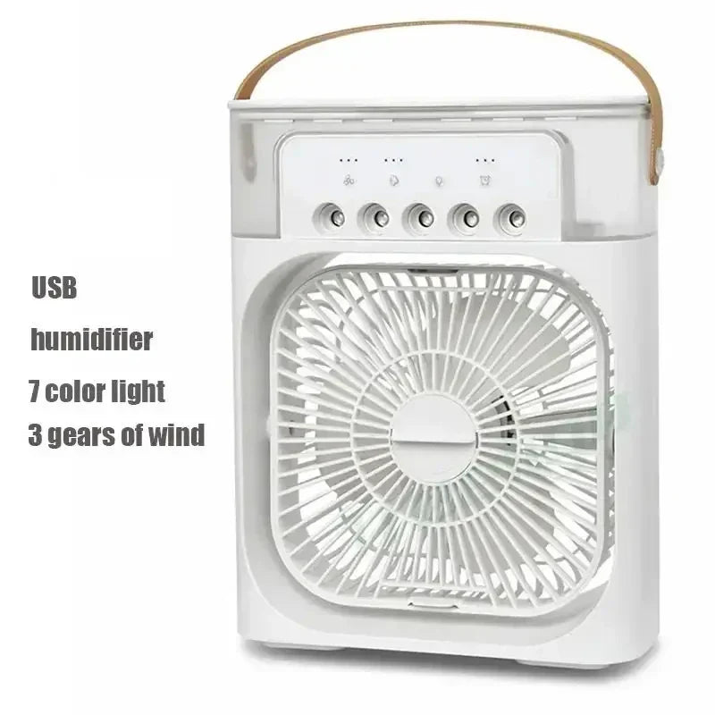 Luftbefeuchter Kühlender USB Ventilator Wassernebel Mini 3 In 1 Leiser Kühler