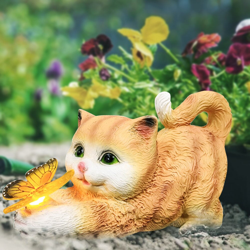 Solar-Katzen- und Schmetterlings-Gartenleuchten