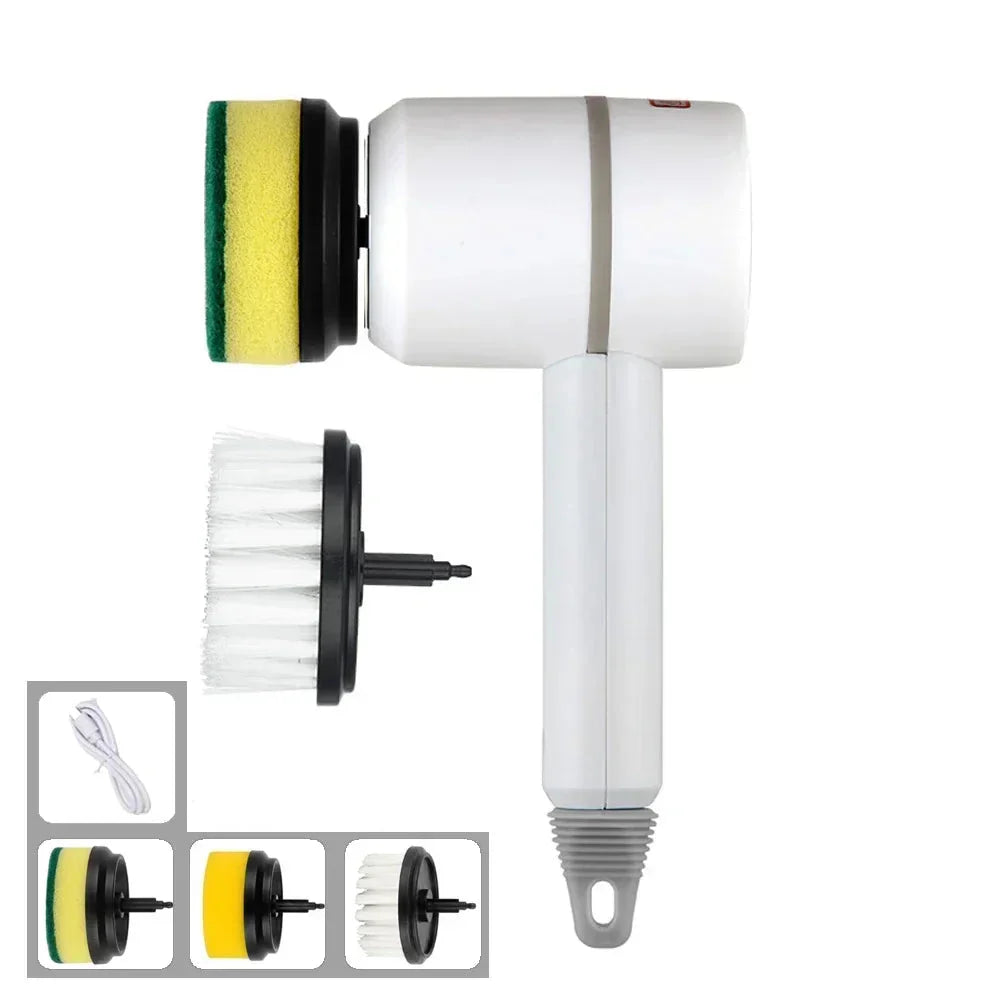 Drahtlose elektrische Reinigungsbürste USB-wiederaufladbarer Scrubber für die Reinigung von Küche und Badezimmer, 3-Gang-Profiwerkzeug