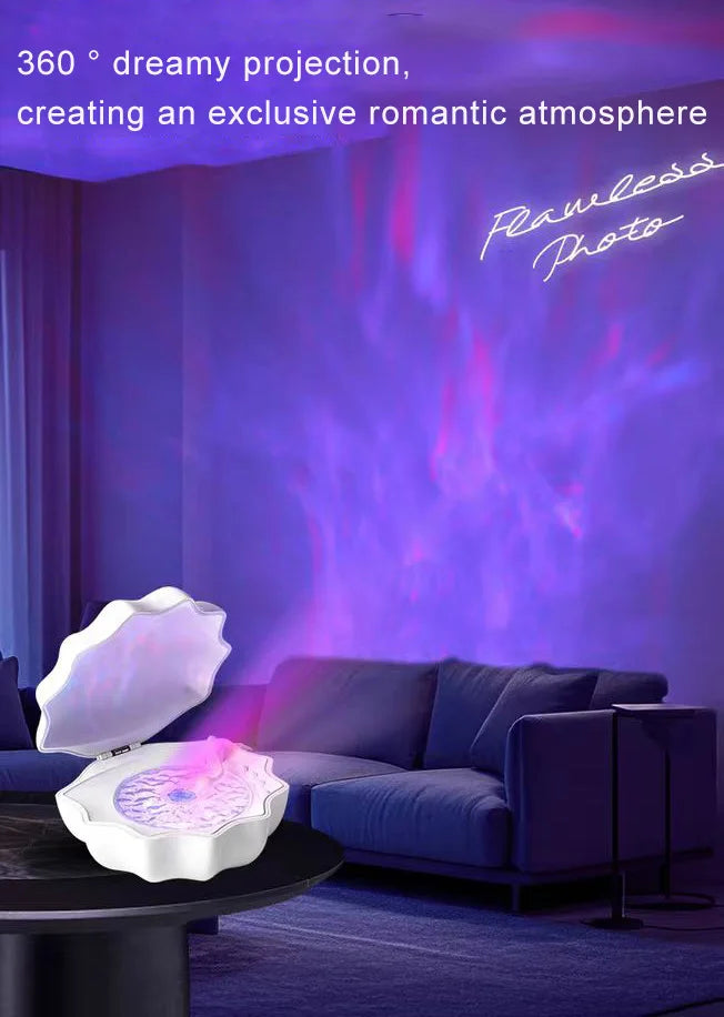 Tragbarer Bluetooth-Lautsprecher für das Badezimmer mit Projektionslicht