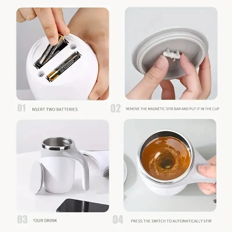 Garduru Tasse – 380 ml Edelstahlbecher mit automatischer Mischfunktion