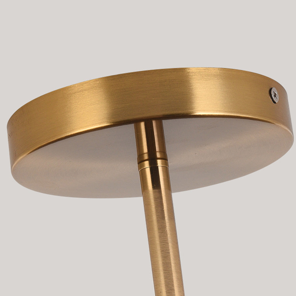 Deckenleuchte mit Holz und LED Semi Flush