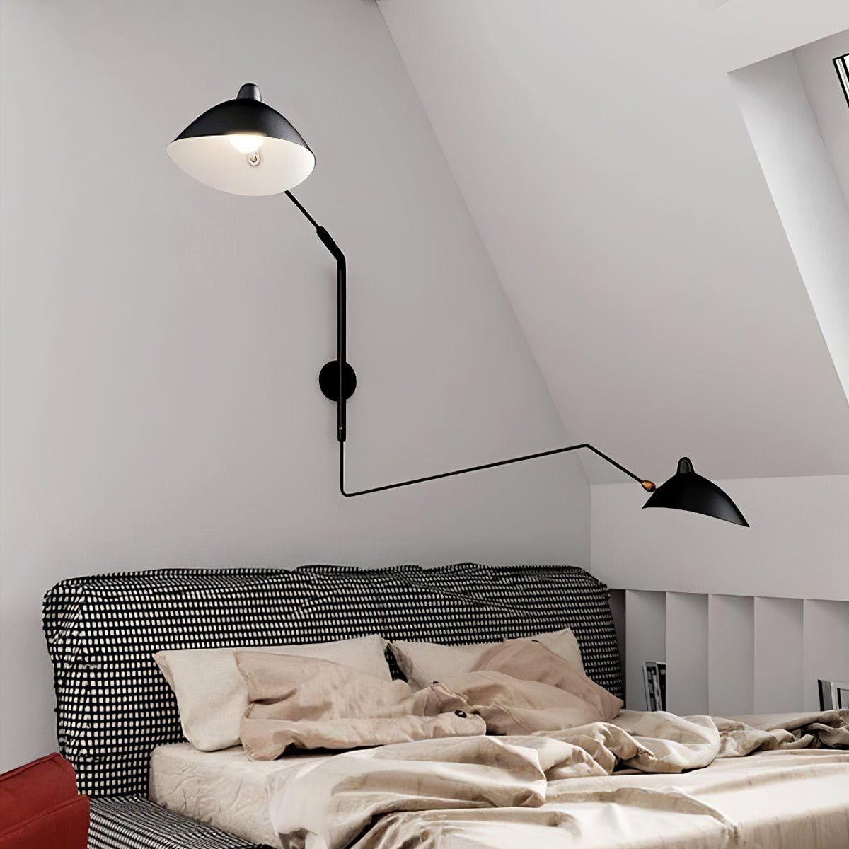 Garduru Mouille Einarmige Wandlampe – Ikonisches Design der 1950er Jahre mit verstellbarem Arm