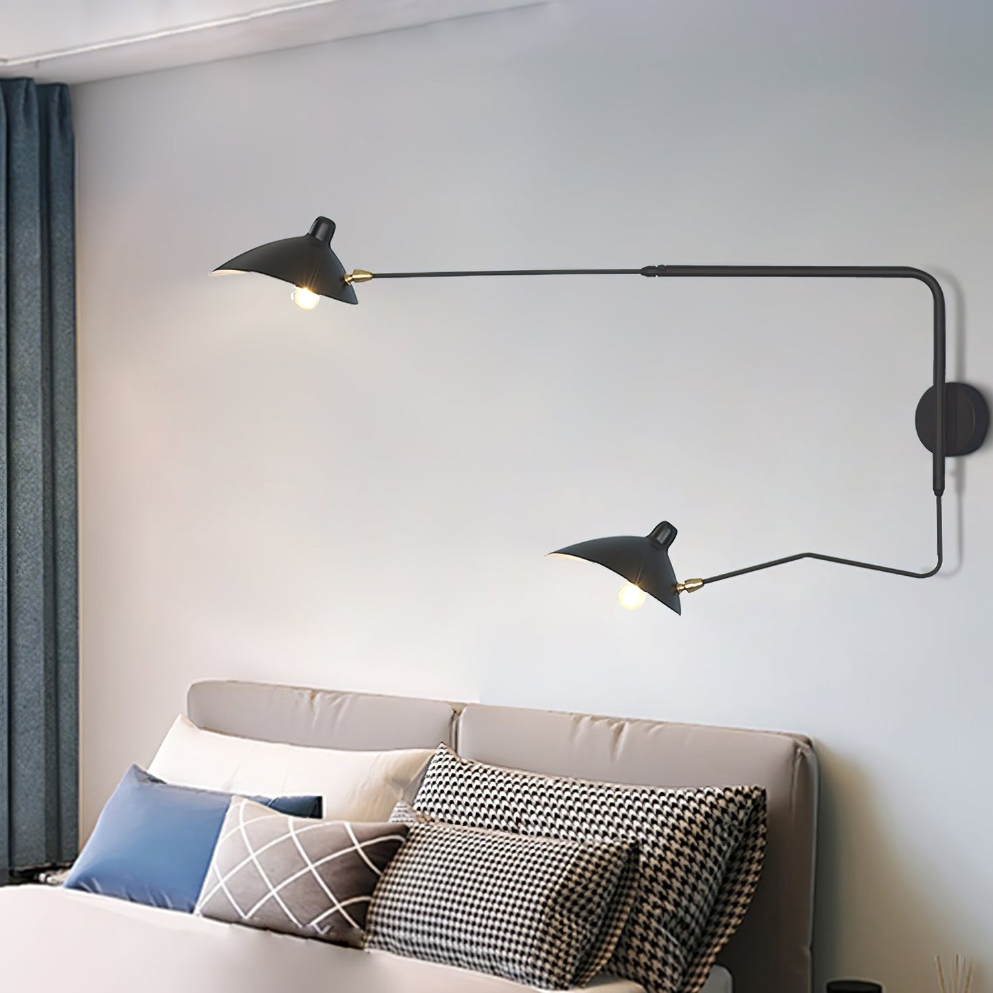 Garduru Mouille Einarmige Wandlampe – Ikonisches Design der 1950er Jahre mit verstellbarem Arm