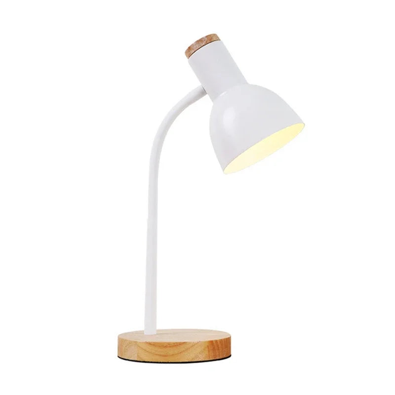 Garduru Schreibtischlampe | Skandinavisches Design | Holz & Eisen | Faltbar & Augenschonend