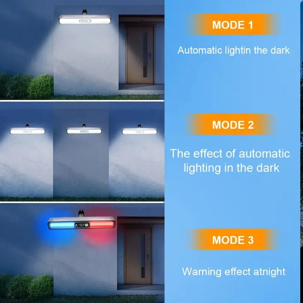 Royelux Solar Warnwandleuchte - Wandmontierte dekorative Außen-LED-Lampe