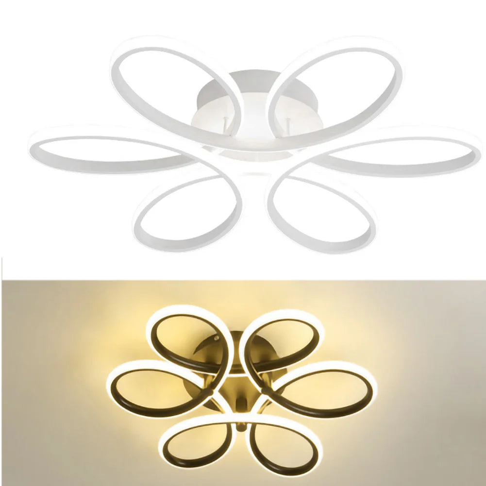 Moderner LED Blumen Kronleuchter - Elegante Deckenlampe mit drei Farboptionen