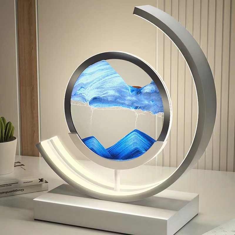 Lampe Art Sand Dynamisch 3D – Tisch LED Entspannend mit Effekt Naturlandschaft