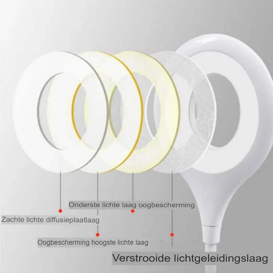 Tragbare wiederaufladbare LED Nachtlich - Verstellbare Tisch- und Nachtlampe für Komfort und Bequemlichkeit