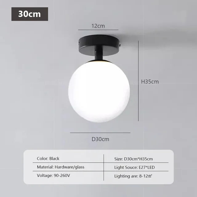 RoyaleGlow Moderne Nordische Wandleuchte - Minimalistische LED-Globuslampe für Zuhause