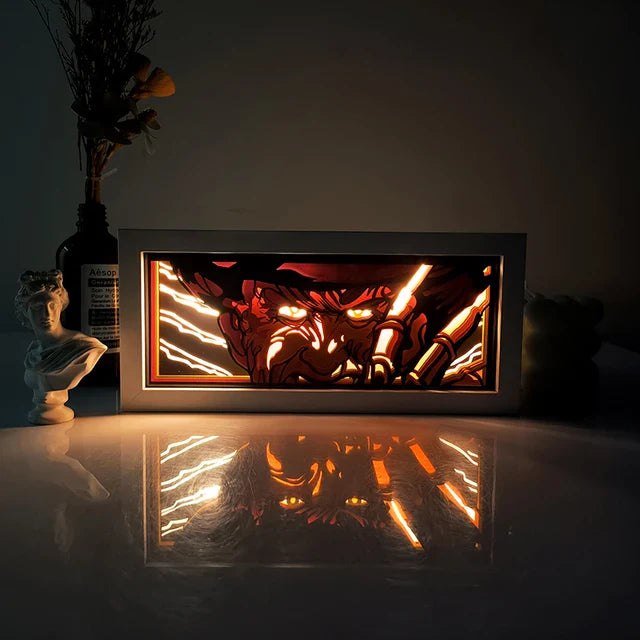 Anime 3D LED Lichtbox – Dragon Ball-inspirierte Papierschnitt-Nachtlampe mit Fernbedienung