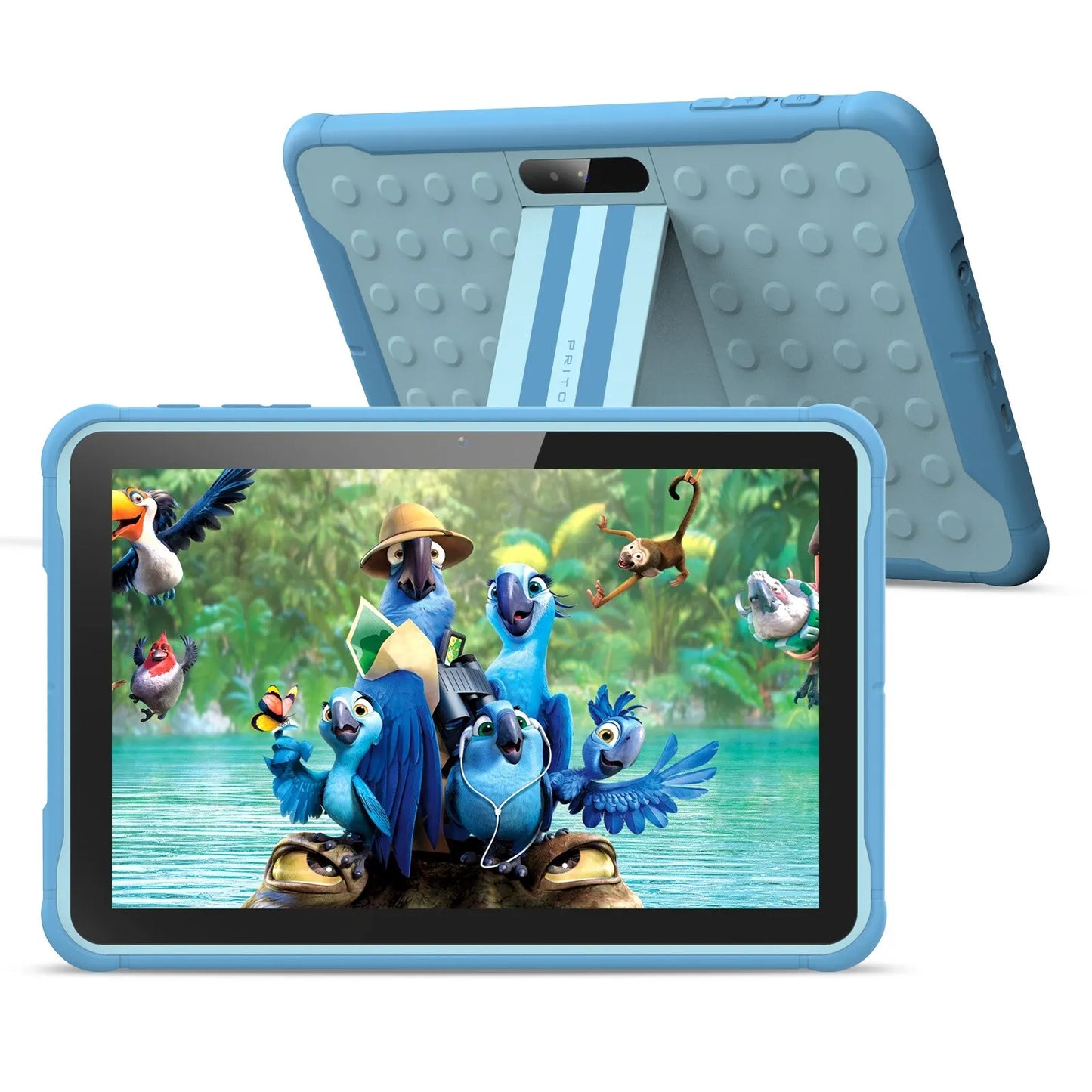 10 Zoll Kids Tablet mit Quad-Core, 64GB Speicher, Android 13 und 720p HD Bildschirm - Bestes Kids Tablet für Kinder