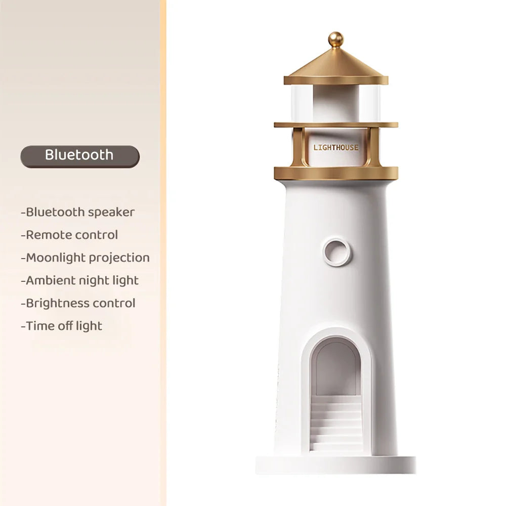 Lighthouse Projektionsnachtslicht – Bluetooth Musik & Mondlicht Ambient Lampe
