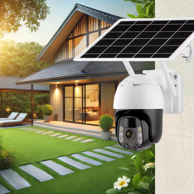 2K Solarbetriebene WIFI PTZ-Kamera mit automatischer Verfolgung & Nachtsicht