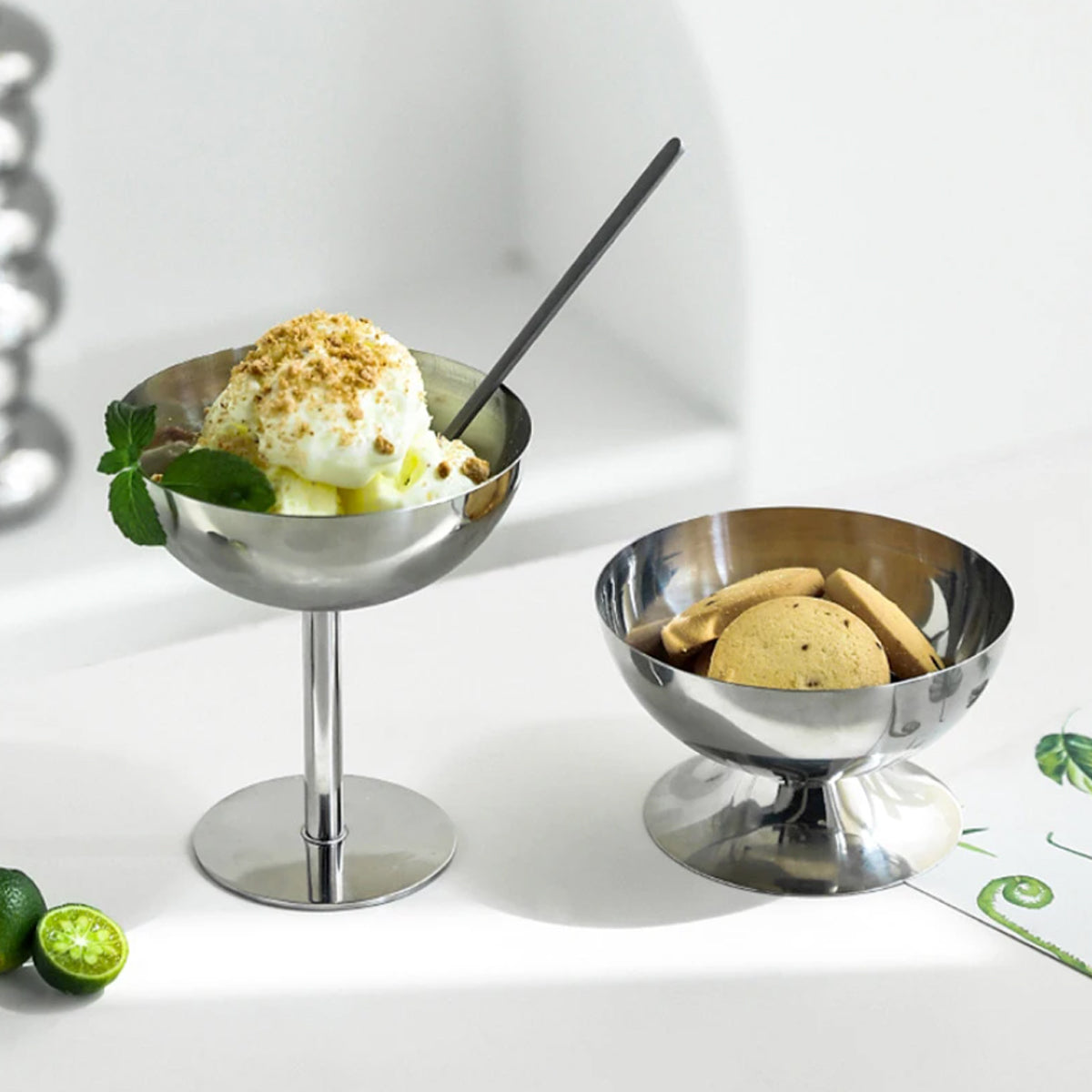 Edelstahl Schüssel für Eis und Salat