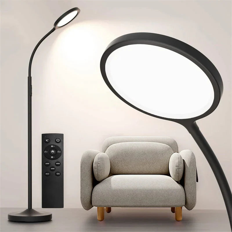 Gooseneck LED Stehleuchte mit Fernbedienung – Stufenloses Dimmen & Einstellbare Farbtemperatur