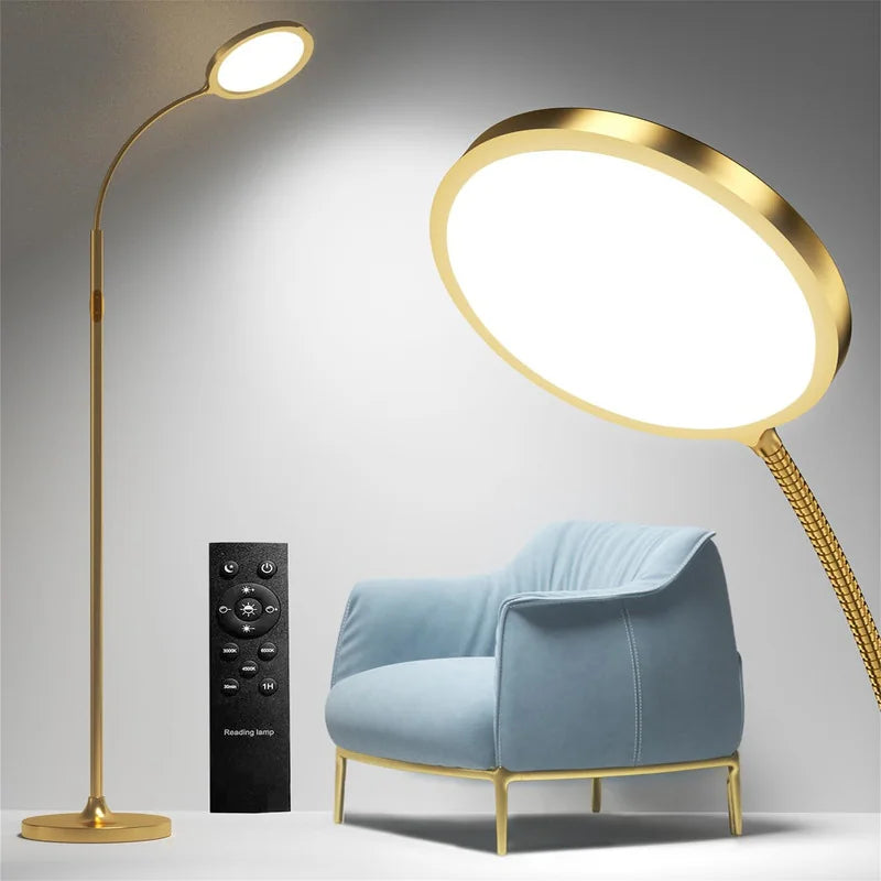Gooseneck LED Stehleuchte mit Fernbedienung – Stufenloses Dimmen & Einstellbare Farbtemperatur