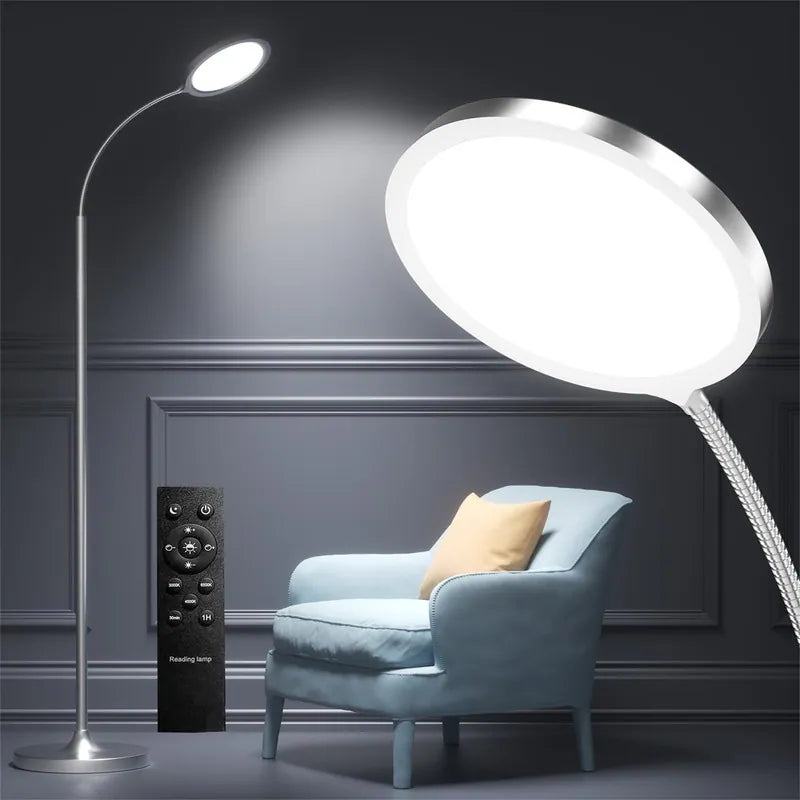 Gooseneck LED Stehleuchte mit Fernbedienung – Stufenloses Dimmen & Einstellbare Farbtemperatur